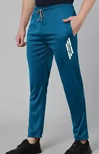 Stylish Solid Polyester Blend Track Pants For Men-thumb1