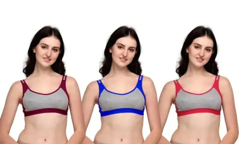 Finders SHREENATHJI Enterprise Women's Non-Padded Non-Wired Bra Pack of 3