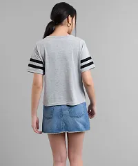 Trendy Women Grey Cross Neck Top-thumb1