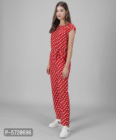 Vivient Women Red White Polka Dott  jumpsuits-thumb2