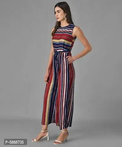 Women  Striped  Multicolour  Fit n Flare Jumpsuits-thumb2