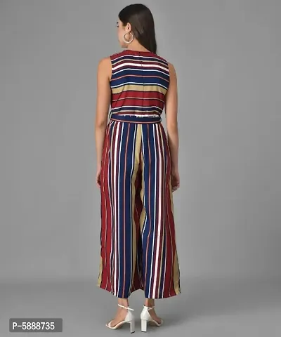 Women  Striped  Multicolour  Fit n Flare Jumpsuits-thumb3