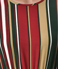 Women Striped Maroon n Green Straight Leg Jumpsuits-thumb3