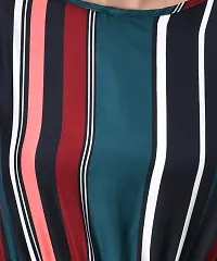 Women Striped Maroon n Green Straight Leg Jumpsuits-thumb3