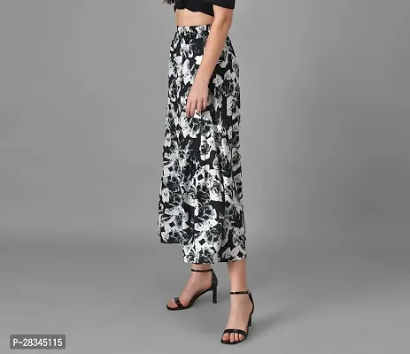 Beautiful Floral Print Crepe Skirt For Women-thumb3