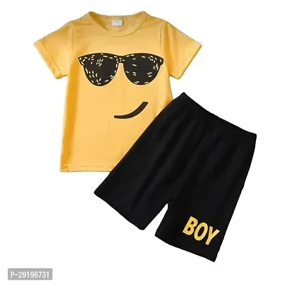 Classic Cotton Printed Top And Bottom Set For Boys