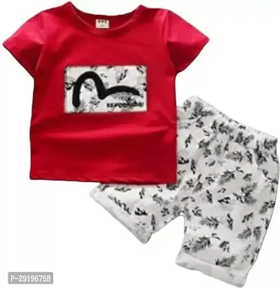Classic Cotton Printed Top And Bottom Set For Boys-thumb0