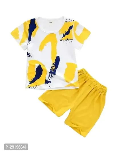 Classic Cotton Printed Top And Bottom Set For Boys