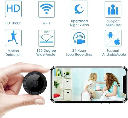 Small Surveillance Camera, 150 Degree Viewing Angle Built In WiFi