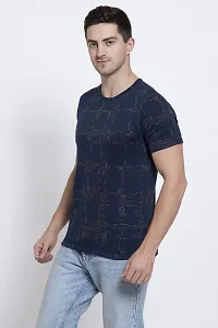 QUEMICTION Regular Fit Round Neck Reversible T-Shirt for Men Navy (Size M)-thumb4