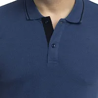 QUEMICTION Solid Polo T-Shirt for Men -Denim (Size-2XL)-thumb3