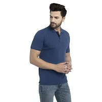 QUEMICTION Solid Polo T-Shirt for Men -Denim (Size-2XL)-thumb1