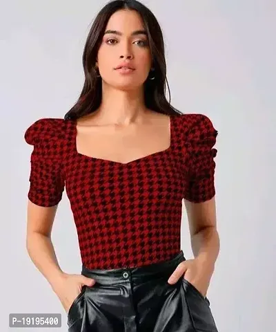 Elegant Maroon Lycra Top For Women-thumb0