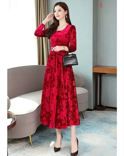 Beautiful Velvet Dress For Women