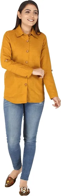Elegant Yellow Pure Cotton Top For Women