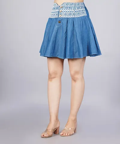 Denim Mini Skirt for Women