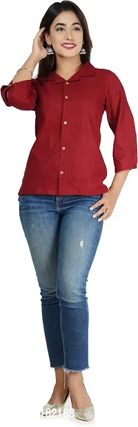 Elegant Maroon Pure Cotton Top For Women