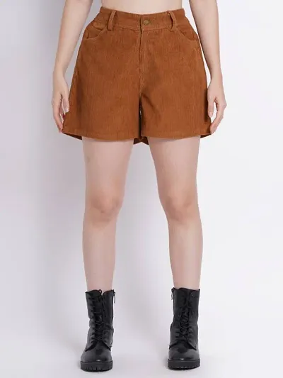 Elegant Solid Shorts For Women