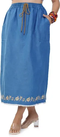 Classic Midi Length Skirt For Women