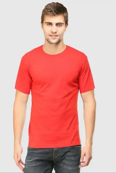 Daily Orders 100% Men t Shirt | Round Neck t Shirts for Men Stylish | Round Neck Shirts for Men White(DO-Plain-Cotton-RN-DarkPink)