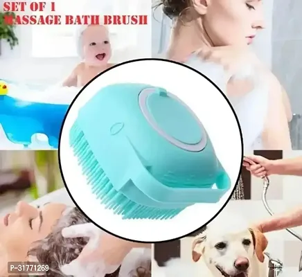 Body Scrubber With Soap Dispenser For Shower Silicone Exfoliating Brushes Soft Body Exfoliator Bath Loofah-thumb0