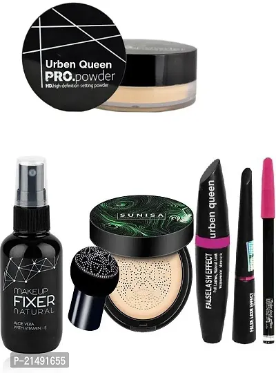 FIXER  sunis foundation waterproof cc cream Foundation  mascara  eyeliner  eyebrow pencil  loose powder matte ( 6 items )-thumb0