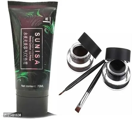 Sunisa Beauty CC Primer - 70 ml PLUS Gel Eyeliner 6 g  (BLACK  BROWN) ( SET OF 2 )