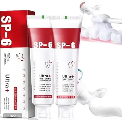 Sp-6 Toothpaste, Brightening And Stain Removing Toothpaste, Sp-6 Probiotic Whitening Toothpaste,Teeth Whitener Toothpaste, Natural Tooth Whitener. (2Pcs)