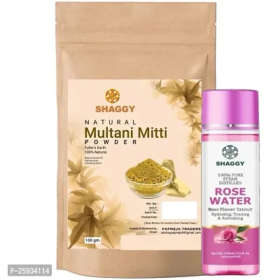 Rose Water and Multani Mitti for face Treatment