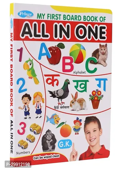 AP SINHA Plastic Board Pages | All In One My First Book | The Best Book for kids | English - Hindi (24 Pages)