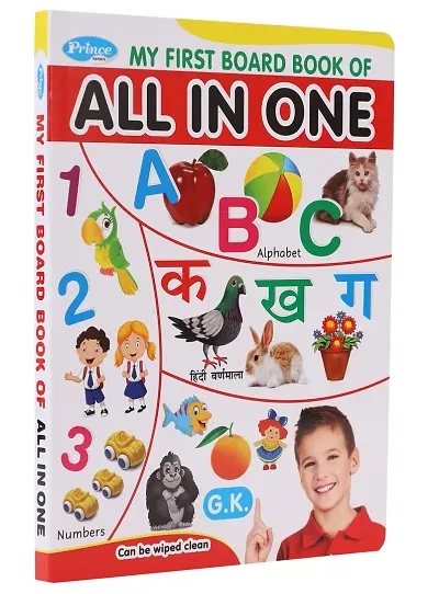 AP SINHA Board books for kids-My First Board Book of All-In-One - board books for children Hindi-English (24 Pages)