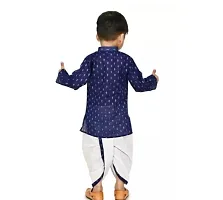 Stylish Blue Cotton Kurta Sets For Boys-thumb1