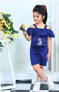 Stylish Fancy Cotton Basic Jumpsuit For Girls-thumb2