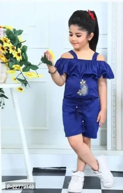 Stylish Fancy Cotton Basic Jumpsuit For Girls-thumb3