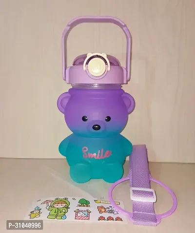 Fancy Colorful Bear Shape Drinking Water Bottle For Kids 1000 ML With Free DIY stickers-thumb2