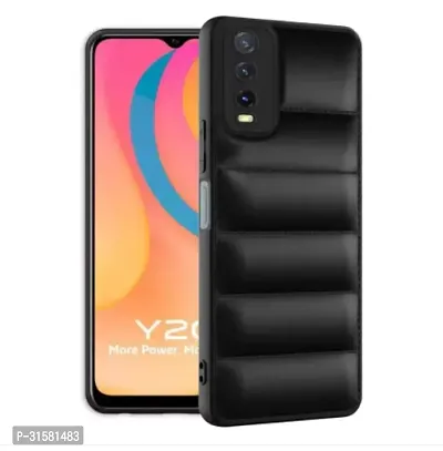 Back Cover for Vivo Y20A Black Silicon Pack of 1-thumb0