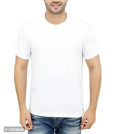 ND CREATIONS  WHITE PLAIN TSHIRT WITH BEST QUALITY