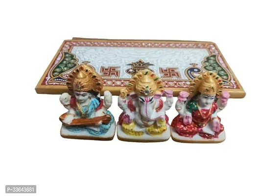 choki Design Square Shaped Mini Marble Chowki for Pooja God Idols and Home Decor Size 4 X 4 Inch Pack of 1 Multi Colour