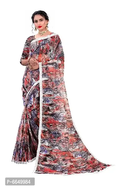 RASAL DESIGN NET WITH DIGITAL PRINT SAREE