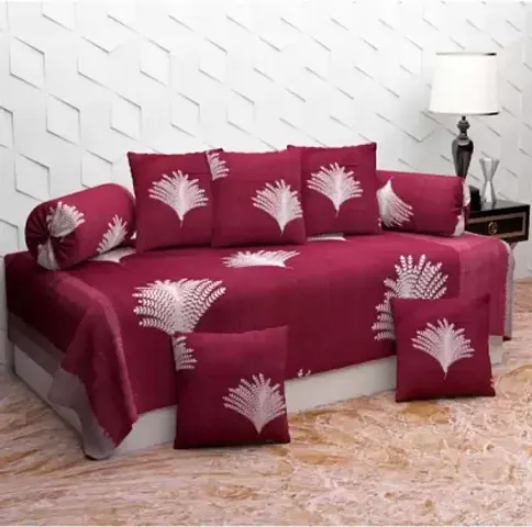 India Homes Furnishing A Super Cotton Dewan Set Pack of 8 Pieces.