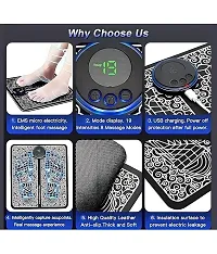 Ems Foot Massager Pain Relief,Electric Ems Massage Machine Mat,Rechargeable Portable Folding Automatic With 8 Mode/19 Intensity For Legs,Body,Hand Device For Men And Women-thumb2