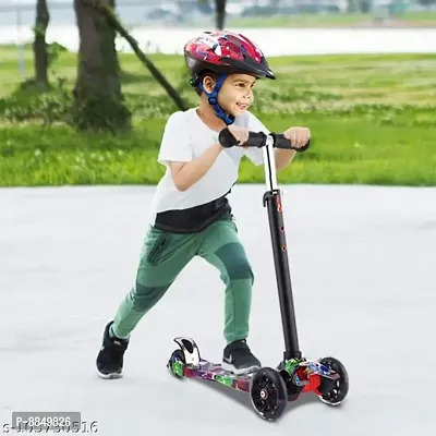 Kick Scooter for Kids 3 Wheels Scooter for Boys and Girls with Adjustable Height And Extra-Wide Deck PU Flashing Wheels for Kids Ages 2 - 14 Kids Scooter-thumb3