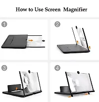 8inch Screen Magnifier for Smartphone, Mobile Phone 3D HD Magnifier Screen Expanders for Movies, Videos, and Gaming . Foldable Phone Stand with Screen Amplifier, Compatible with All Smartphones-thumb3