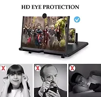 8inch Screen Magnifier for Smartphone, Mobile Phone 3D HD Magnifier Screen Expanders for Movies, Videos, and Gaming . Foldable Phone Stand with Screen Amplifier, Compatible with All Smartphones-thumb4
