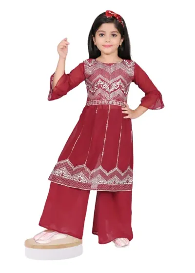 Alluring Stitched Kurta Set For Girls