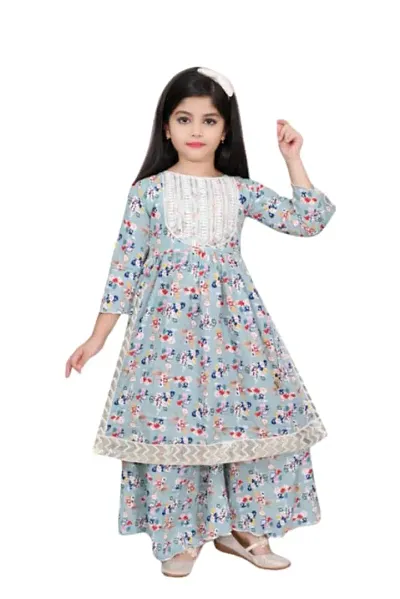 Alluring Stitched Kurta Set For Girls