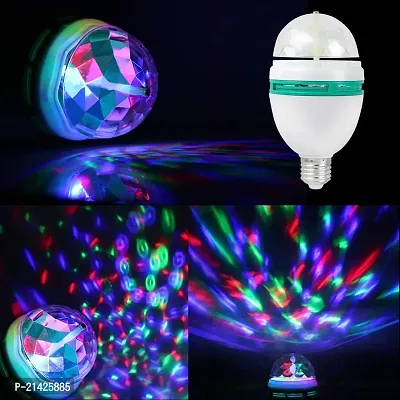 NEEteck 360 Degree LED Crystal Rotating Bulb Magic Disco LED Light,LED Rotating Bulb Light Lamp for Party/Home/Diwali Decoration-thumb4
