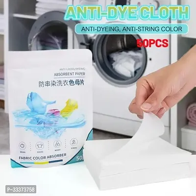 Fabric Clothes Color Absorb Paper for Washing Machine 50 pcs-thumb2