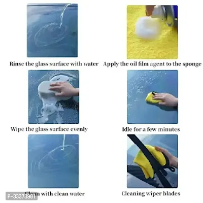 Automotive Glass Scraper Easy Remove Stubborn Oil Film Foam Cleaner, 450ml-thumb4