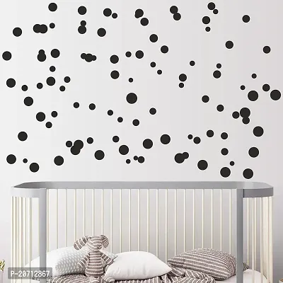 55 cm Black Differnt Size Round Kids Wall Sticker Glaxy Sticker Children Girls Art Decoration Baby Children Gift Self Adhesive Sticker Pack of 1-thumb0